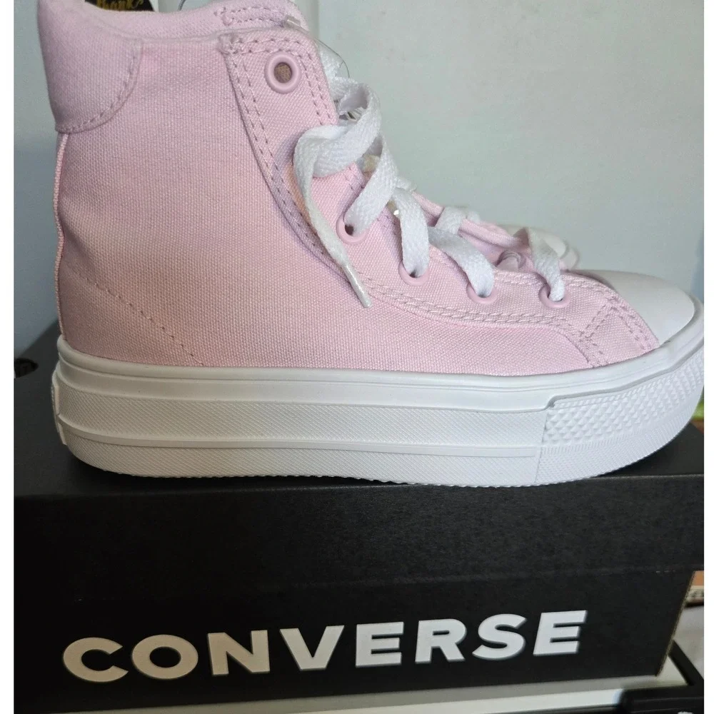 Converse Chuck Taylor All Star Day One Platform Hi Pink Youth Size 1 A19330F